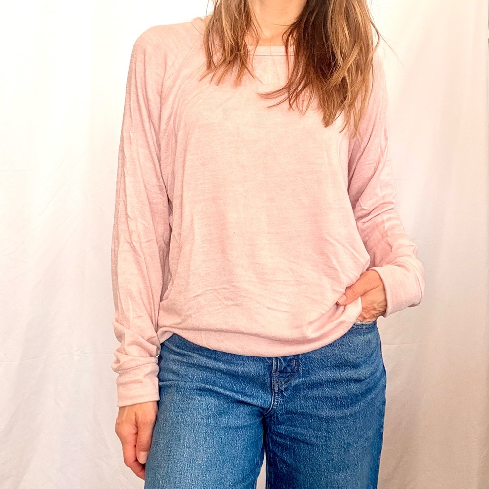 Buffalo David Bitton Blush Soft Oversized Long Sleeve Top